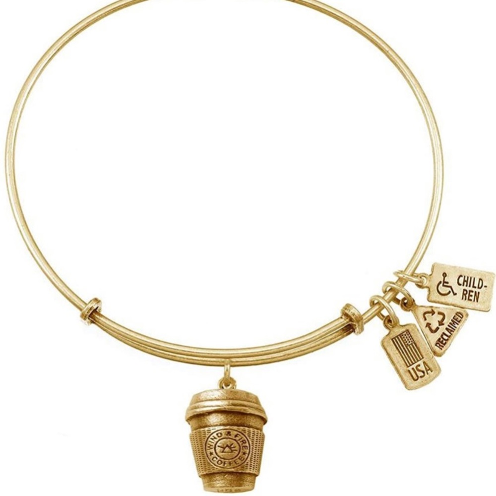 Wind and Fire Coffee Bangle Bracelet